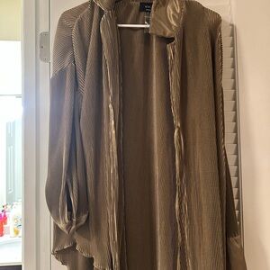 Vici Tan Pleated Blouse